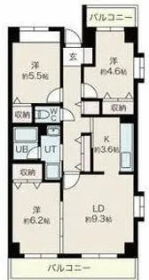 目黒本町マンション【2階】の間取り