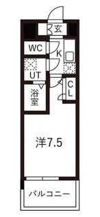 レジュールアッシュ神戸湊川公園【2階】の間取り