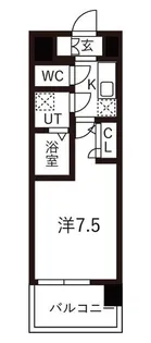 レジュールアッシュ神戸湊川公園【2階】の間取り