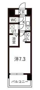 レジュールアッシュ神戸湊川公園【9階】の間取り