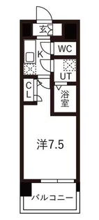 レジュールアッシュ神戸湊川公園【3階】の間取り