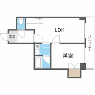 大阪府大阪市浪速区恵美須西1丁目【マンション】の間取り