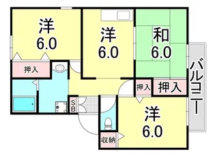 フレマリール高苗代【1階】の間取り
