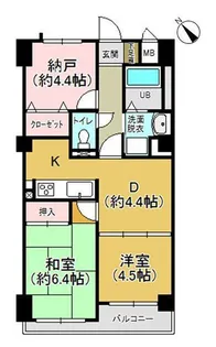 カサベラ鷹取南館【2階】の間取り