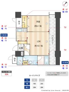 KDXレジデンス大濠ハーバービュータワー【12階】の間取り