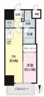 大阪府大阪市中央区博労町1丁目【マンション】の間取り