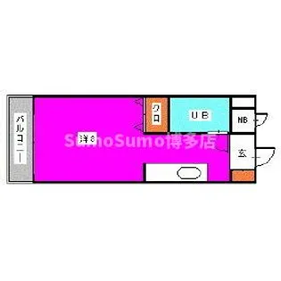 フレックス博多【2階】の間取り