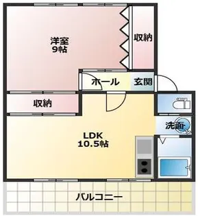 名谷2団地12号棟【5階】の間取り