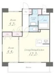ホワイトアゲート博多【4階】の間取り