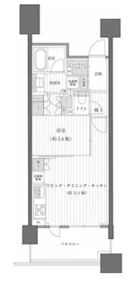 クレヴィアタワー目黒不動前【15階】の間取り
