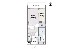 エフパルク大橋Ⅱ【1階】の間取り