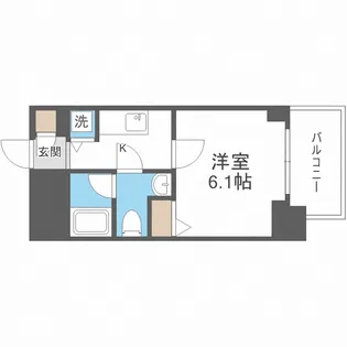 大阪府大阪市中央区材木町【マンション】の間取り