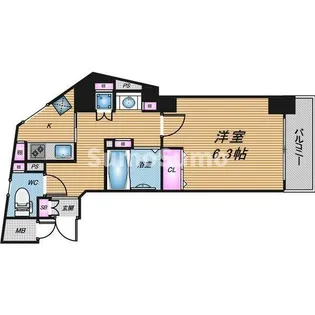 大阪府大阪市西区江戸堀1丁目【マンション】の間取り
