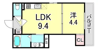 F Canens SEAM【1階】の間取り