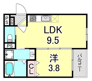 F Canens SEAM【4階】の間取り