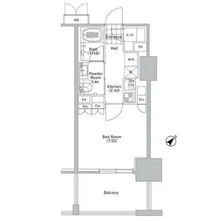 コンフォリア渋谷WEST【7階】の間取り