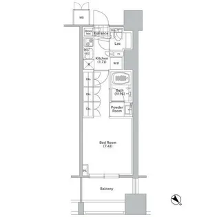 コンフォリア渋谷WEST【9階】の間取り