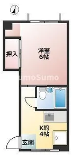 加野ハイツ【4階】の間取り