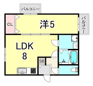 兵庫県西宮市池田町【マンション】の間取り