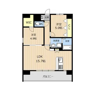 LIBTH博多駅南WEST【9階】の間取り