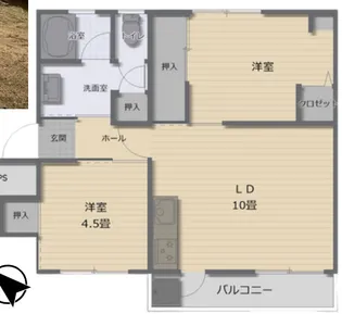 神陵台厚生年金住宅5号棟【4階】の間取り