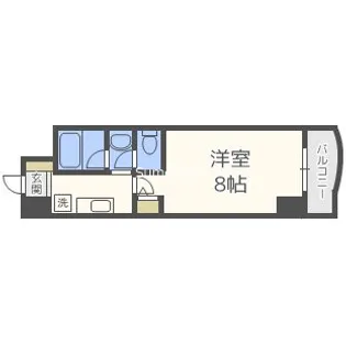 大阪府大阪市中央区島町2丁目【マンション】の間取り