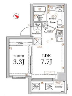 東京都渋谷区代々木1丁目【マンション】の間取り