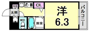 エステムコート神戸ハーバーランド前Ⅱ【10階】の間取り