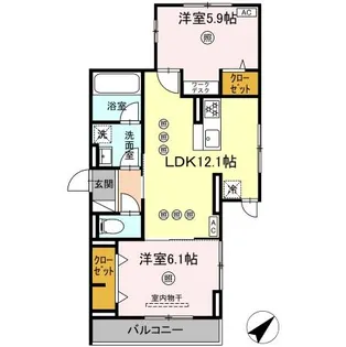 D-Residence光丘町B棟【1階】の間取り