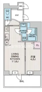 大阪府大阪市中央区安堂寺町2丁目【マンション】の間取り