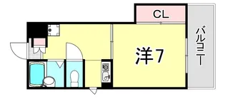兵庫県神戸市東灘区本山南町5丁目【アパート】の間取り