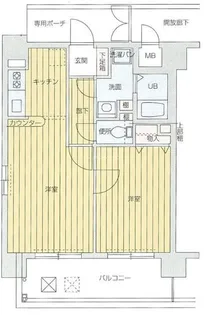 大阪府大阪市西区靱本町3丁目【マンション】の間取り