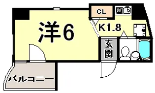 パークピア下山手【6階】の間取り