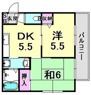 兵庫県西宮市門前町【アパート】の間取り