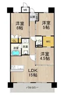 大阪府大阪市中央区日本橋2丁目【マンション】の間取り