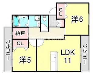 サンヴィエントヒビキ【2階】の間取り