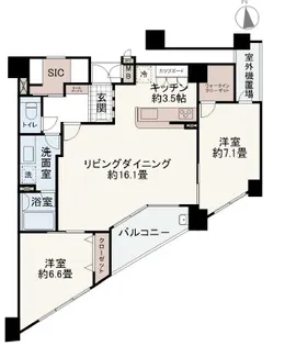 サーパス明石太寺【7階】の間取り