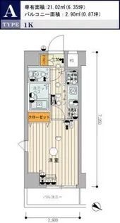スカイコートルーベンス中目黒【5階】の間取り