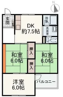 白川台グリーンハイツ【4階】の間取り