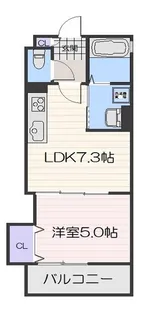 クリエオーレ猪名寺【2階】の間取り