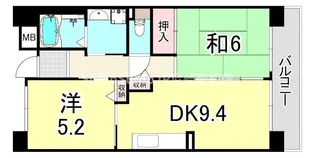 URパークタウン西武庫 17号棟【5階】の間取り