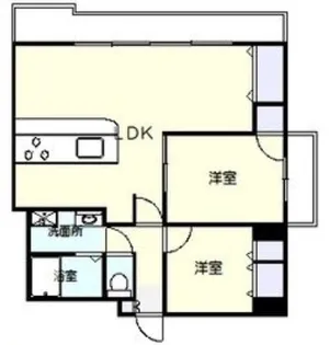 大阪府大阪市中央区東平1丁目【マンション】の間取り