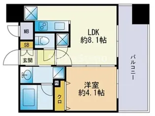 福岡県福岡市中央区長浜3丁目【マンション】の間取り
