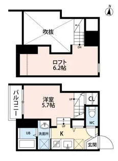 福岡県福岡市博多区美野島2丁目【アパート】の間取り