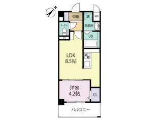 エルグランド東比恵【9階】の間取り