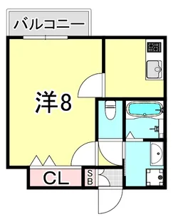 フローレンス甲南町【2階】の間取り