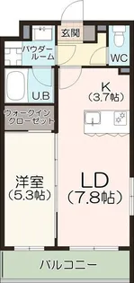 ルーセスⅡ上甲子園【1階】の間取り