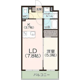 ルーセスⅡ上甲子園【1階】の間取り