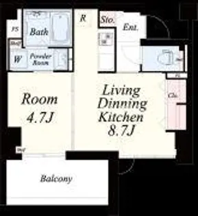 福岡県福岡市中央区唐人町2丁目【マンション】の間取り