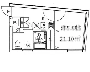 クーカイテラス祐天寺【3階】の間取り